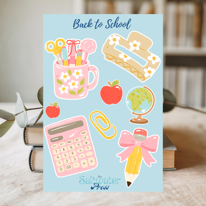 Back to School Sticker Sheet by The Saltwater Press