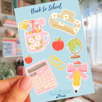 Back to School Sticker Sheet by The Saltwater Press