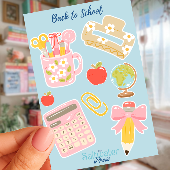 Back to School Sticker Sheet by The Saltwater Press