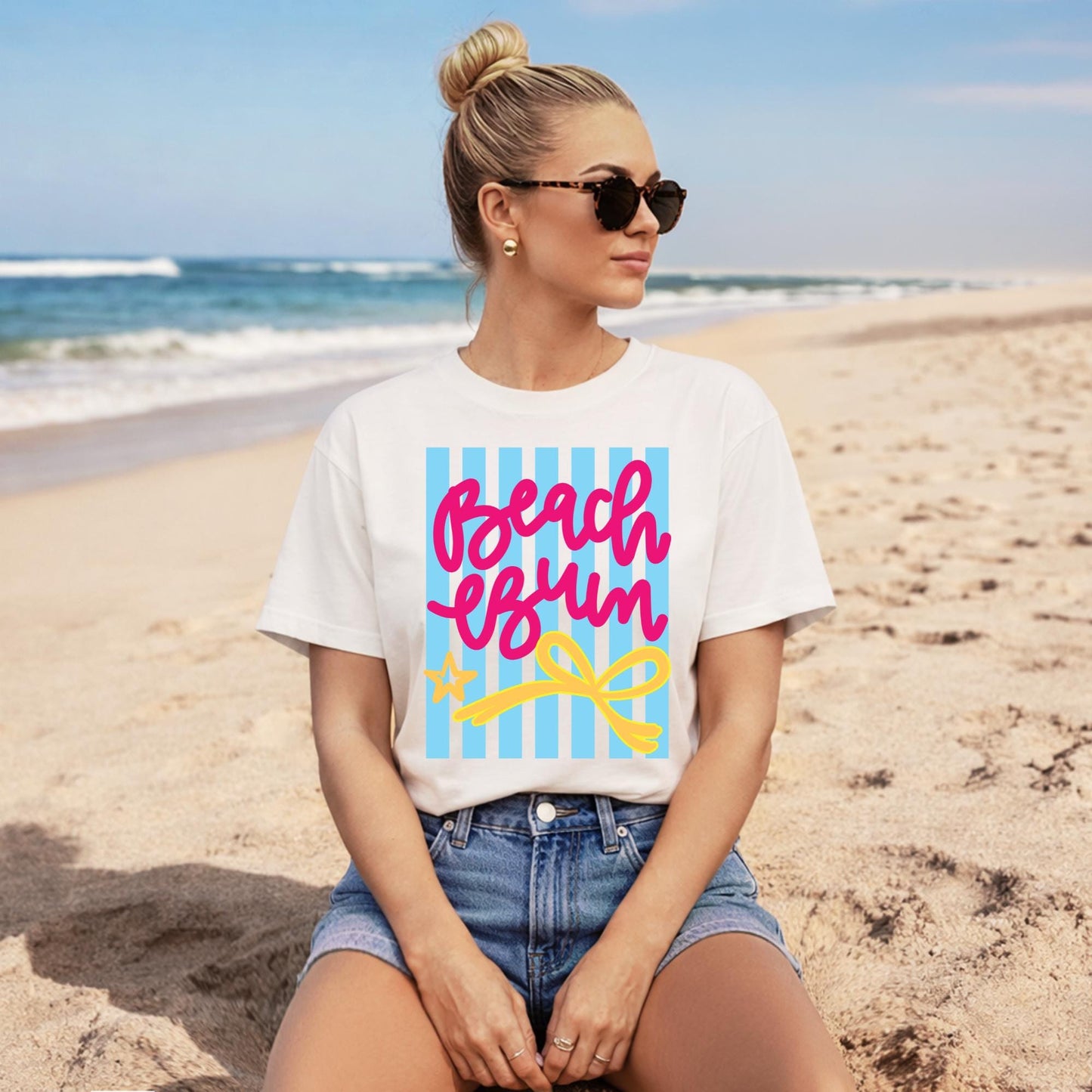 Beach Vacation Shirt Women – White Graphic Tee Summer Resort Casual by The Saltwater Press