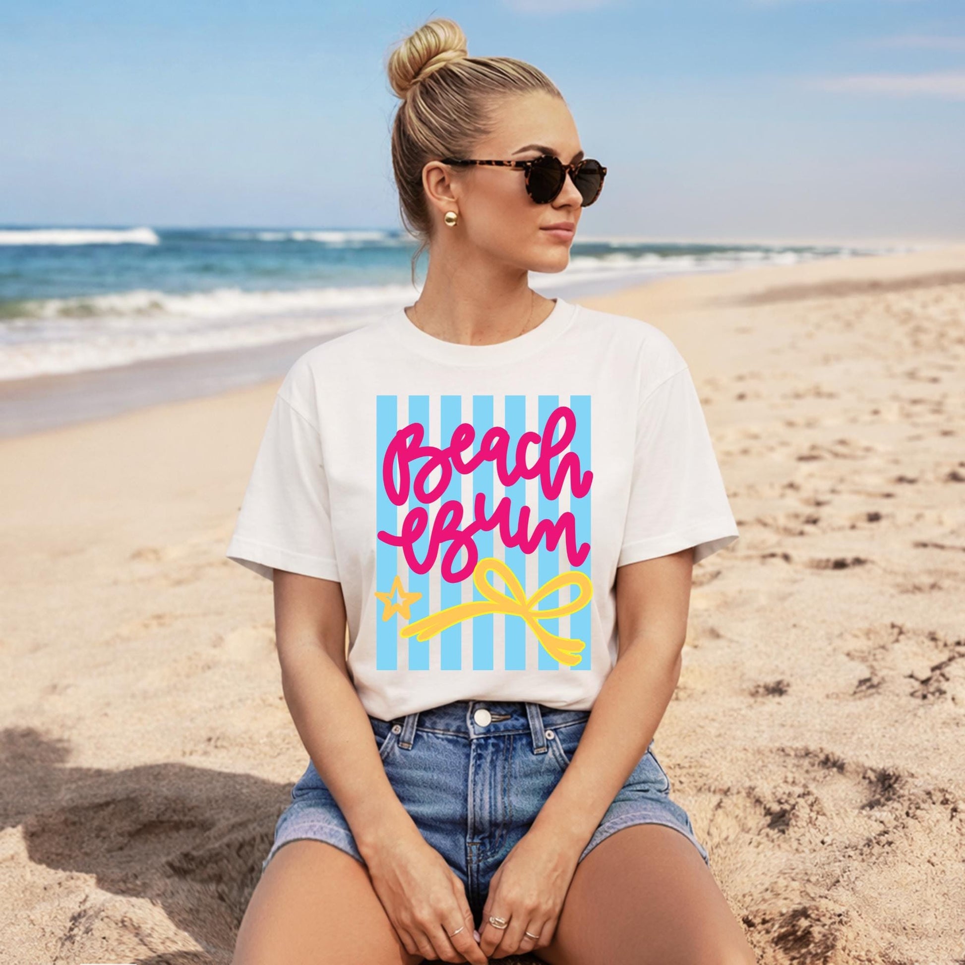Beach Vacation Shirt Women – White Graphic Tee Summer Resort Casual by The Saltwater Press