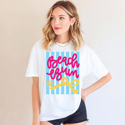 Beach Vacation Shirt Women – White Graphic Tee Summer Resort Casual by The Saltwater Press