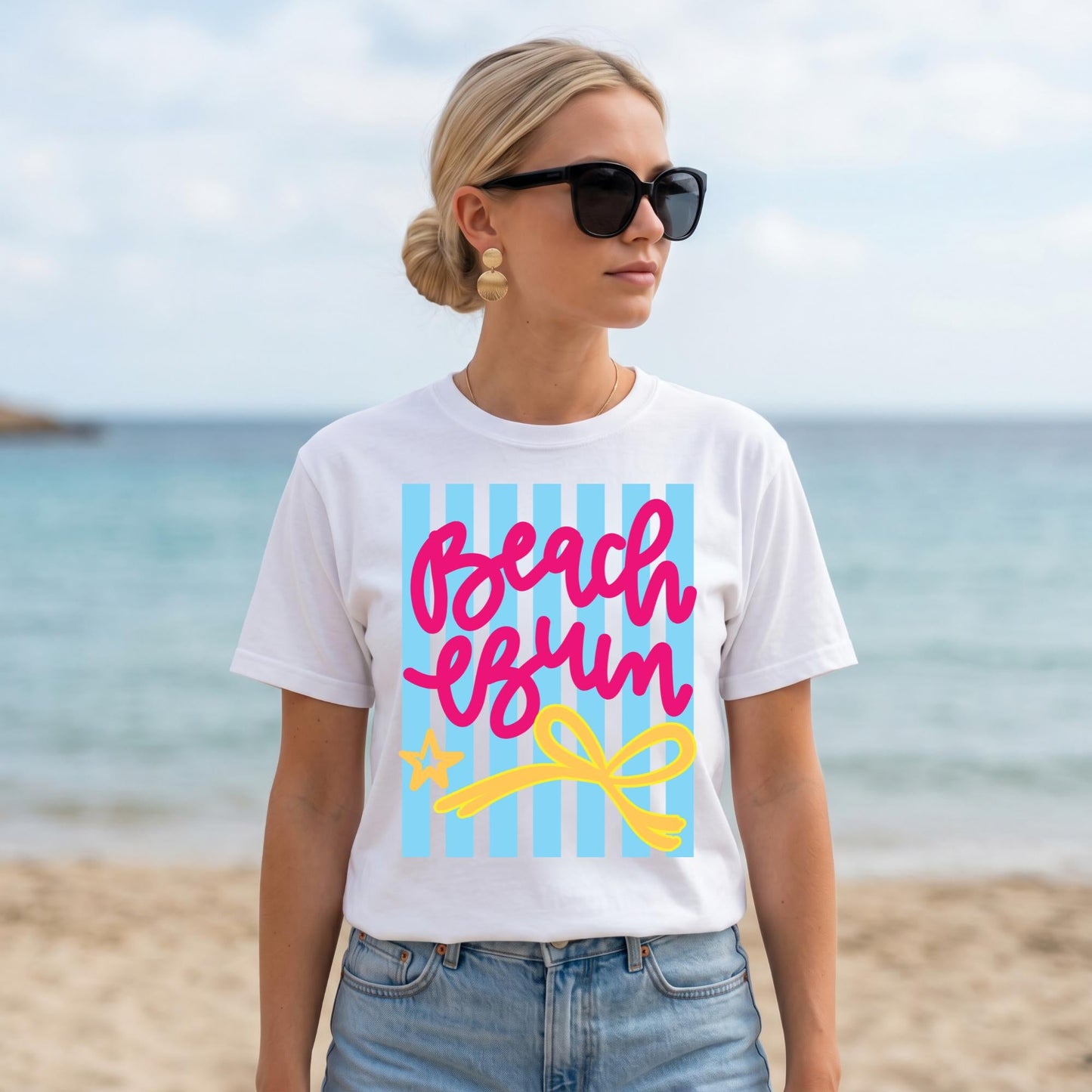 Beach Vacation Shirt Women – White Graphic Tee Summer Resort Casual by The Saltwater Press