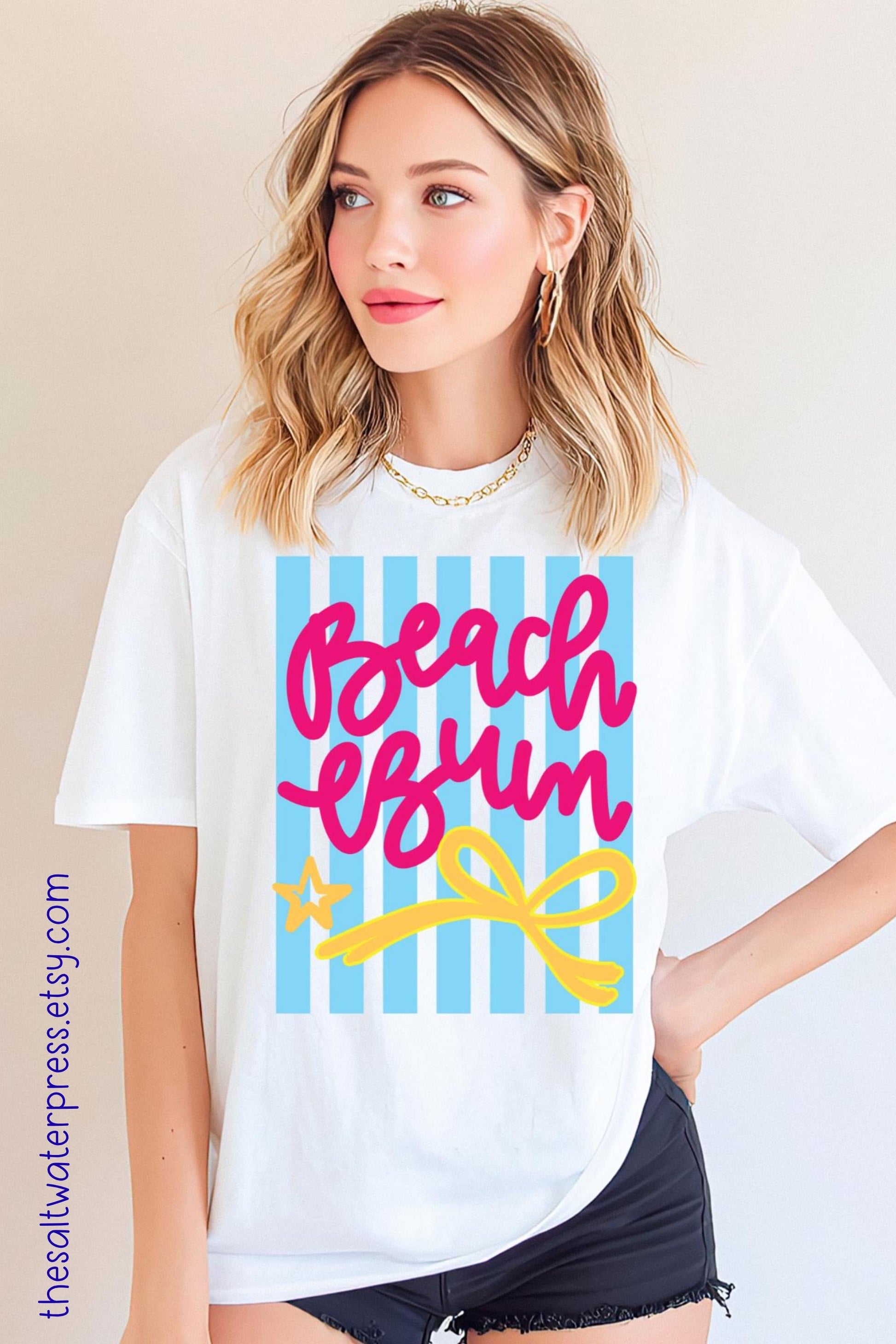 Beach Vacation Shirt Women – White Graphic Tee Summer Resort Casual by The Saltwater Press