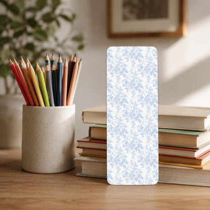 Blue Floral Bookmark – Laminated Toile Pattern for Book Lovers by The Saltwater Press